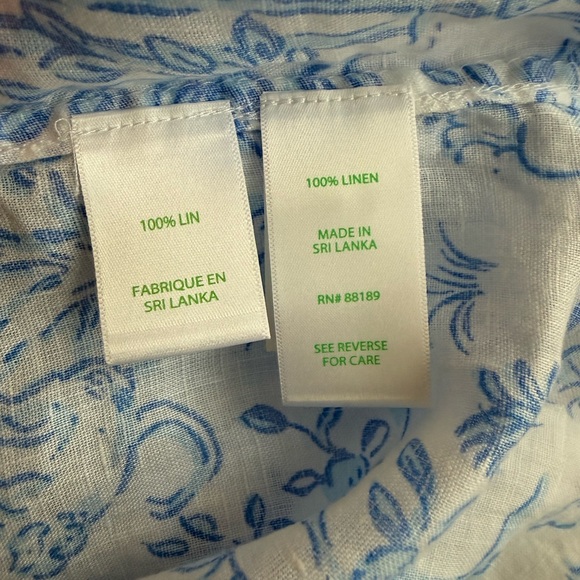 NWT Lilly Pulitzer Men’s Addison Shirt - Resort White - Picture 5 of 8